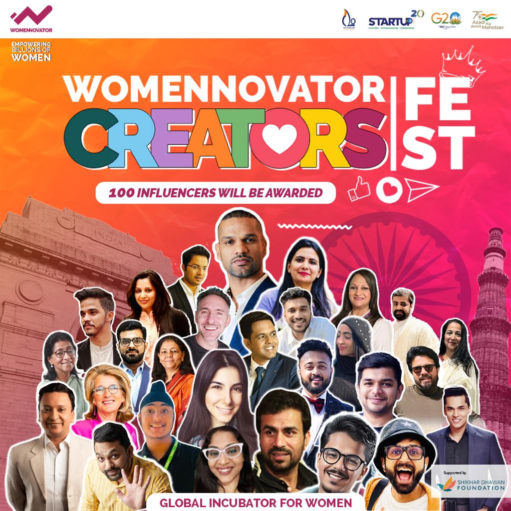 'Womennovator' Announces Womennovator Creators Fest 2023 in association with Shikhar Dhawan Foundation